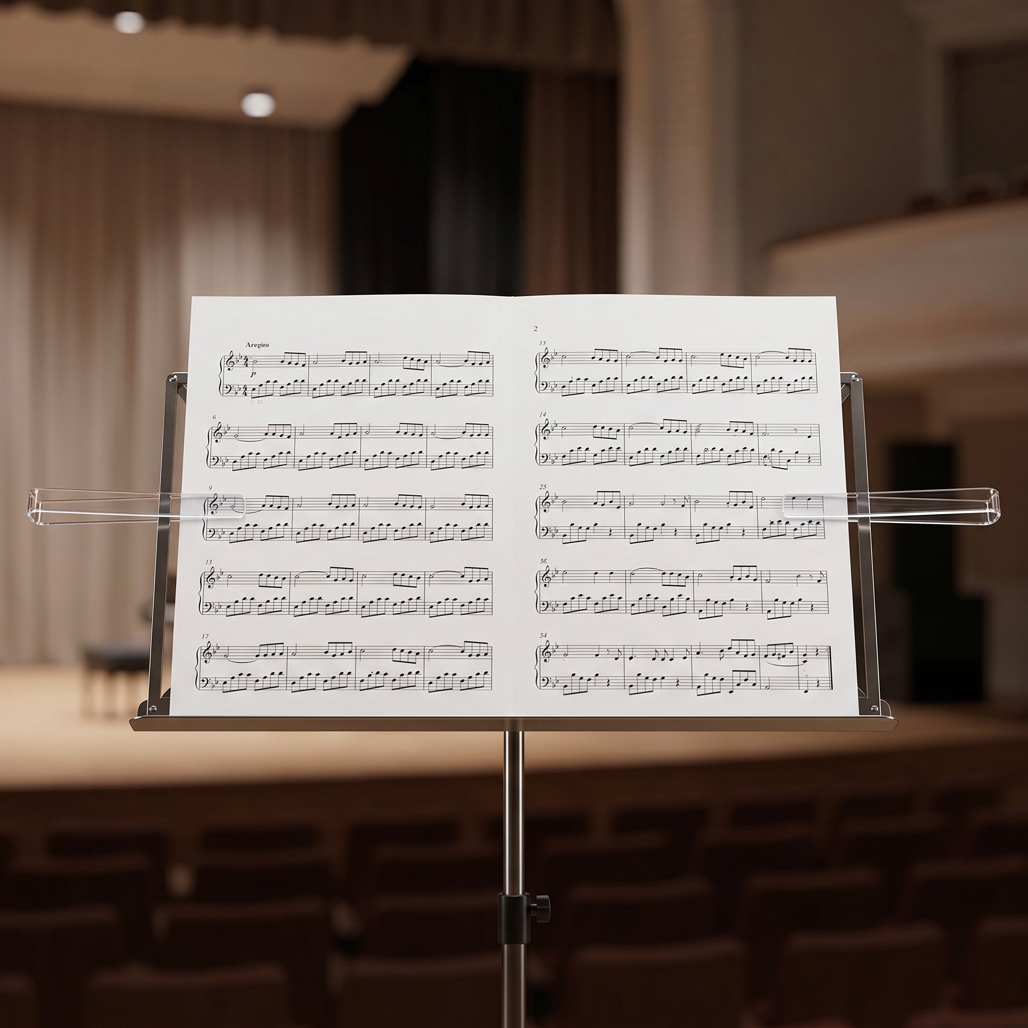 Clear Acrylic Book Stand Holder - 6 Çift Şeffaf Akrilik Müzik Standı