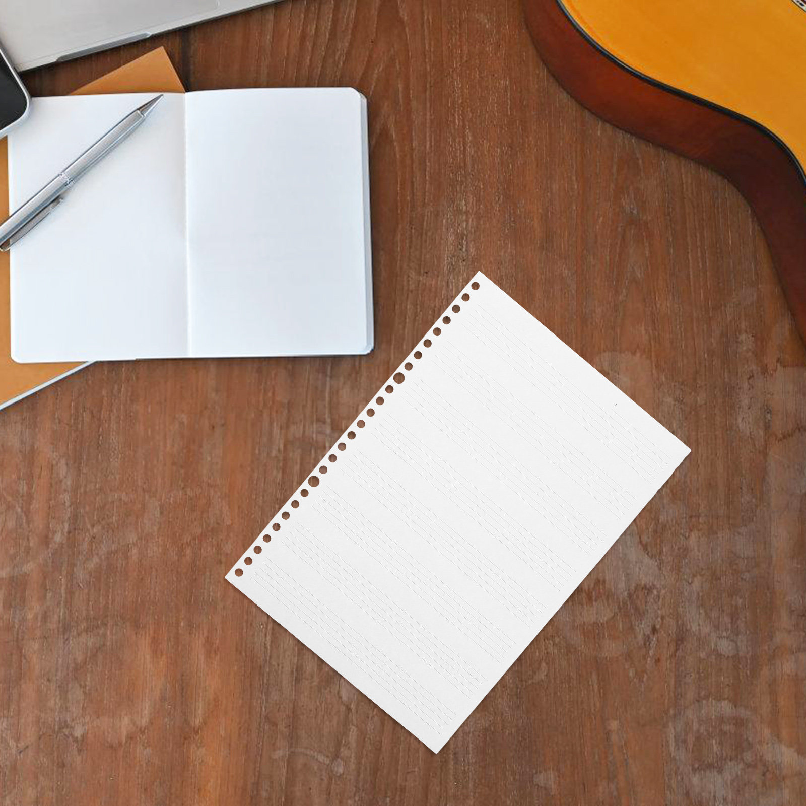 Blank Sheet Music Notebook - 2 Kitaplık, Boş Not Defteri Yedek