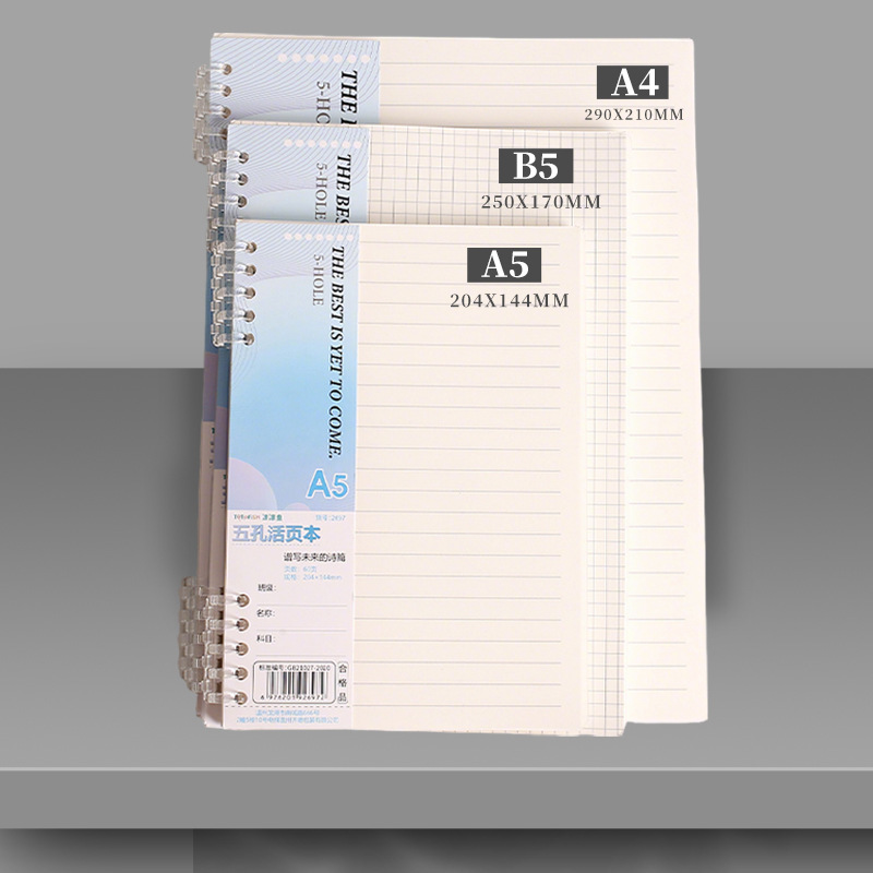 A5 Spiral Dotted Grid Notebook - A4 B5 A5 Boyutlarında, Yaprakları Çıkarılabilir