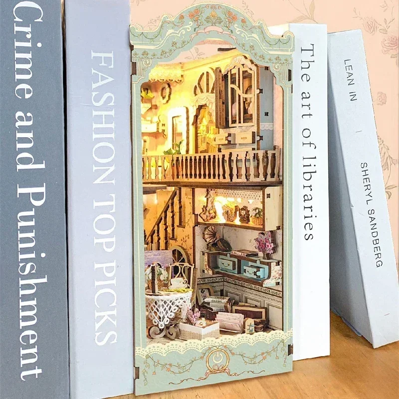 Masal Kasabası Kitaplık Orman  - Diy Wooden Book Nook Kit Shelf Insert incelemesi ve fiyatı