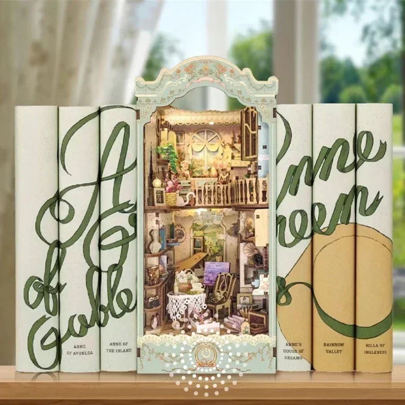 Masal Kasabası Kitaplık Orman  - Diy Wooden Book Nook Kit Shelf Insert incelemesi ve fiyatı