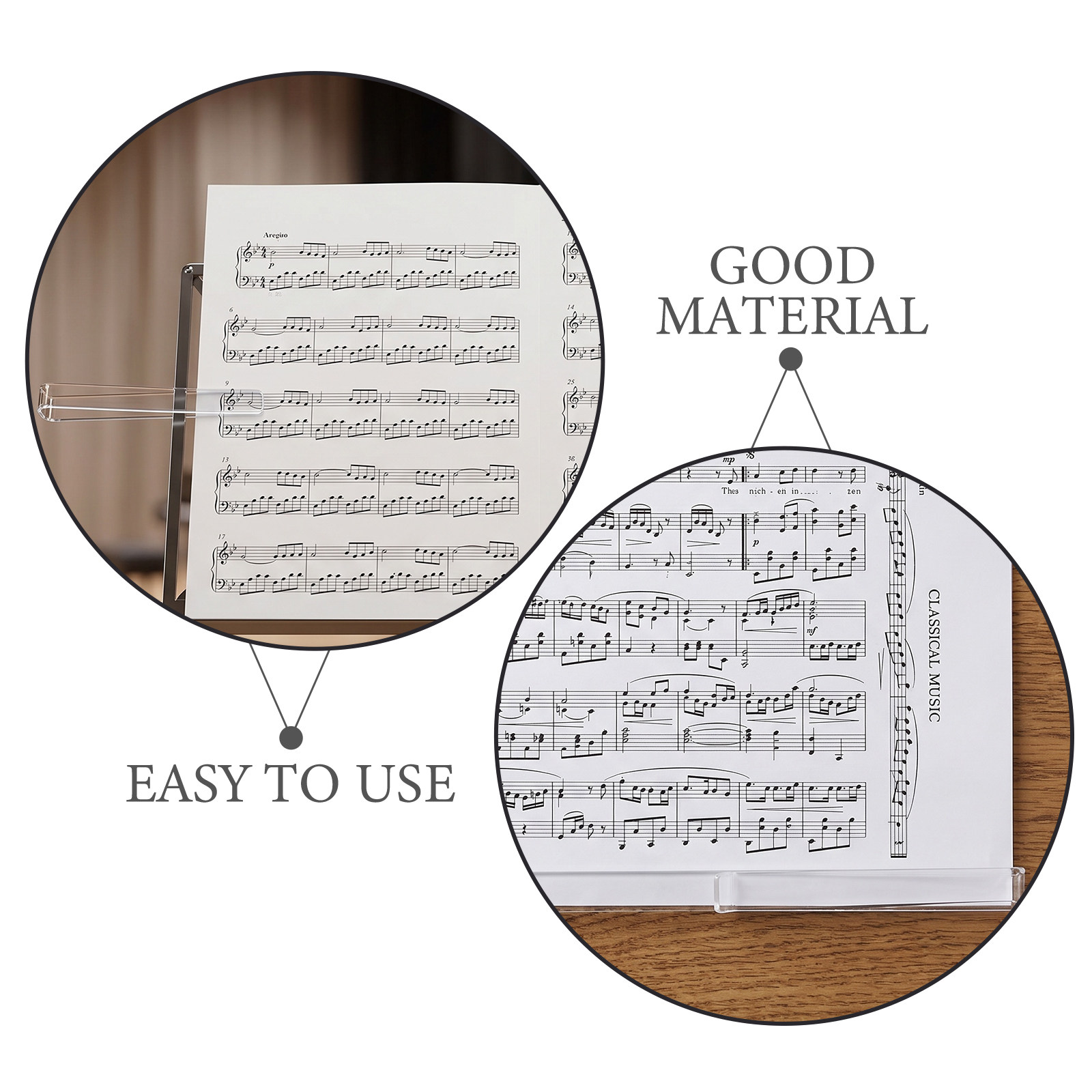 6 Çift Şeffaf Akrilik Müzik St - Clear Acrylic Book Stand Holder incelemesi ve fiyatı