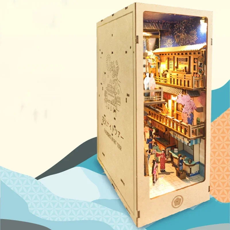 Japon Retro DIY Ahşap Kitap Kö - Diy Wooden Book Nook Kit Shelf Insert incelemesi ve fiyatı